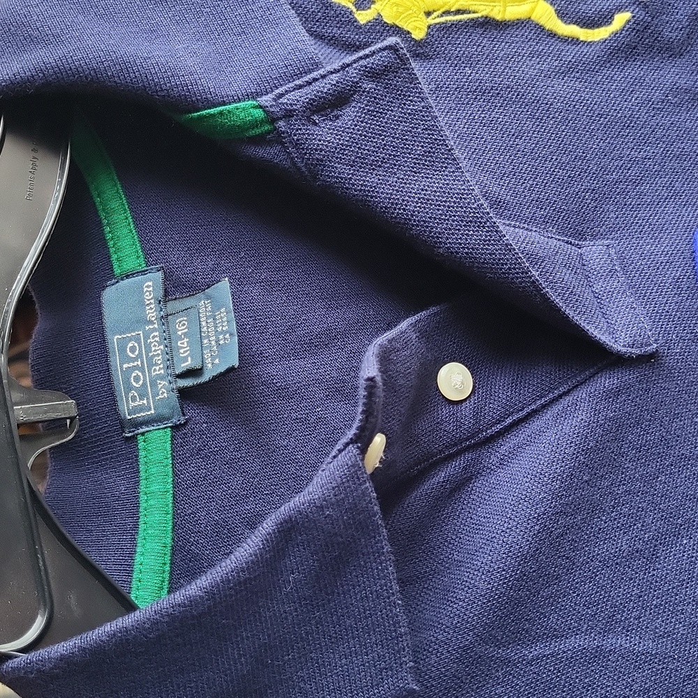 Polo by Ralph Lauren Navy Blue USA Polo Shirt - Picture 7 of 7